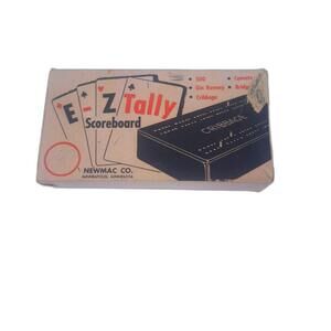 Nemac Co E-Z Tally Scoreboard works with 5 different games Vintage Box Included